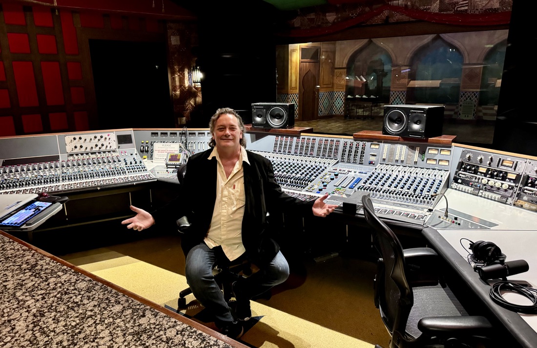 Chris Steinmetz at the recording console
